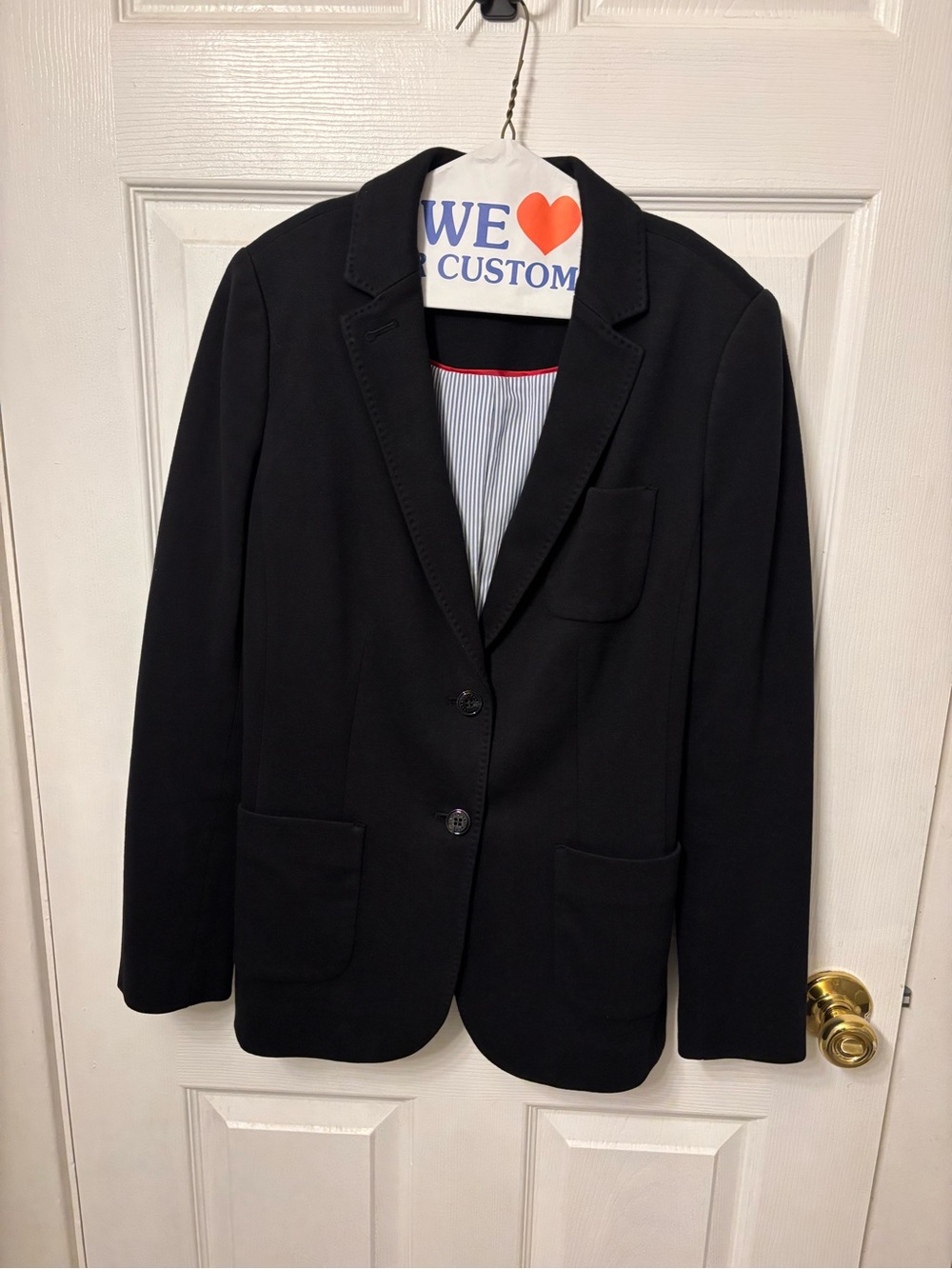 Women's Talbots Aberdeen Black Tailored Blazer - Classic Two-Button Jacket